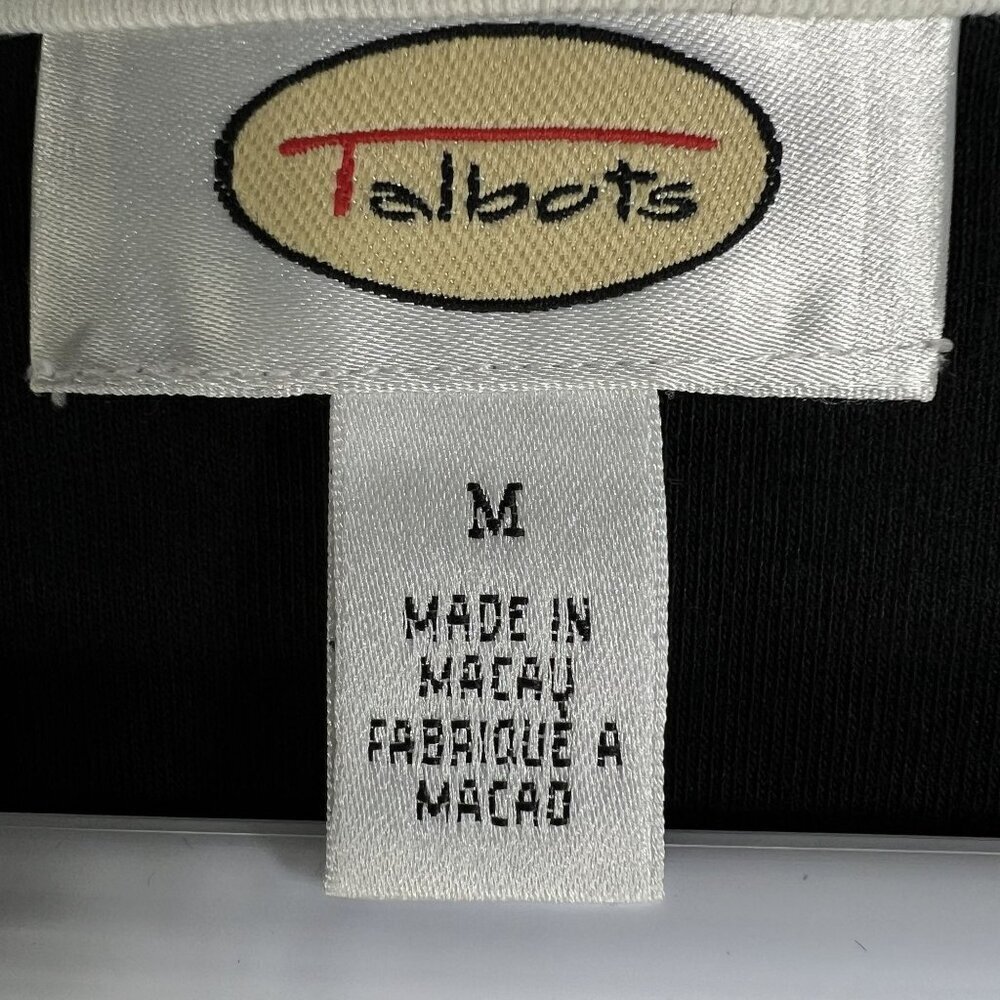 Talbots Womens M Black Maxi Dress Floral Embroidery Short Sleeve V-Neck Hippie - Picture 11 of 13